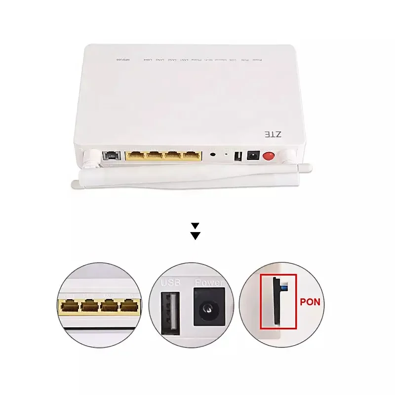 F660 V8 IP ONU Fiber Optic Network Equipment White English WiFi Router Free Shipping-boxintelecom