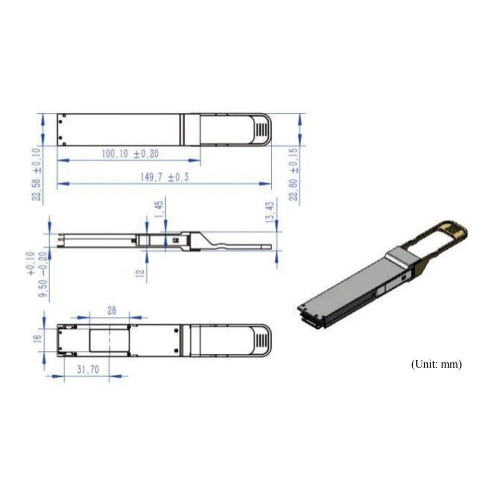 IL-12OSFP-400G-DR4 400Gb/s OSFP DR4 Compatible Optical Transceiver OEM Available AI Data Center Module-boxintelecom