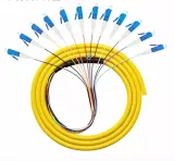 Fiber Optic Bundle Pigtail LC/UPC Connector 12 Color 0.9mm SM FTTH Pigtail