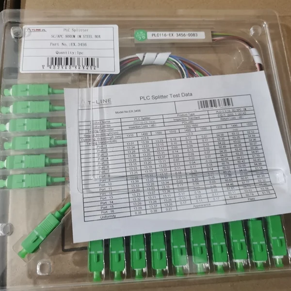 Gpon Epon Plc Fiber Optic Splitter 1*16 Plc Splitter Mini Plc Splitter Fiber Optic Plc Splitter sc Upc-boxintelecom