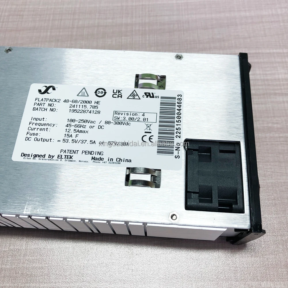 New Original 48V 60V FP2 Eltek Rectifier Module Flatpack2 48-60/2000 HE P/N 241115.705-boxintelecom