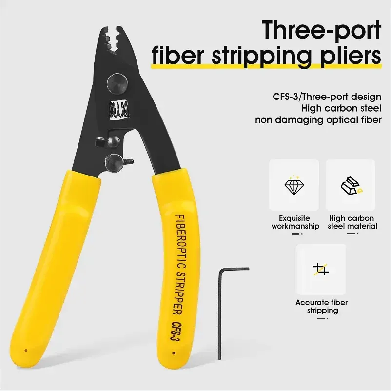 FTTH Cable Miller Pliers Fiber Jacket Remover Stripper Tool Fiber Optical Stripper CFS-2/CFS-3 Three Holes-boxintelecom