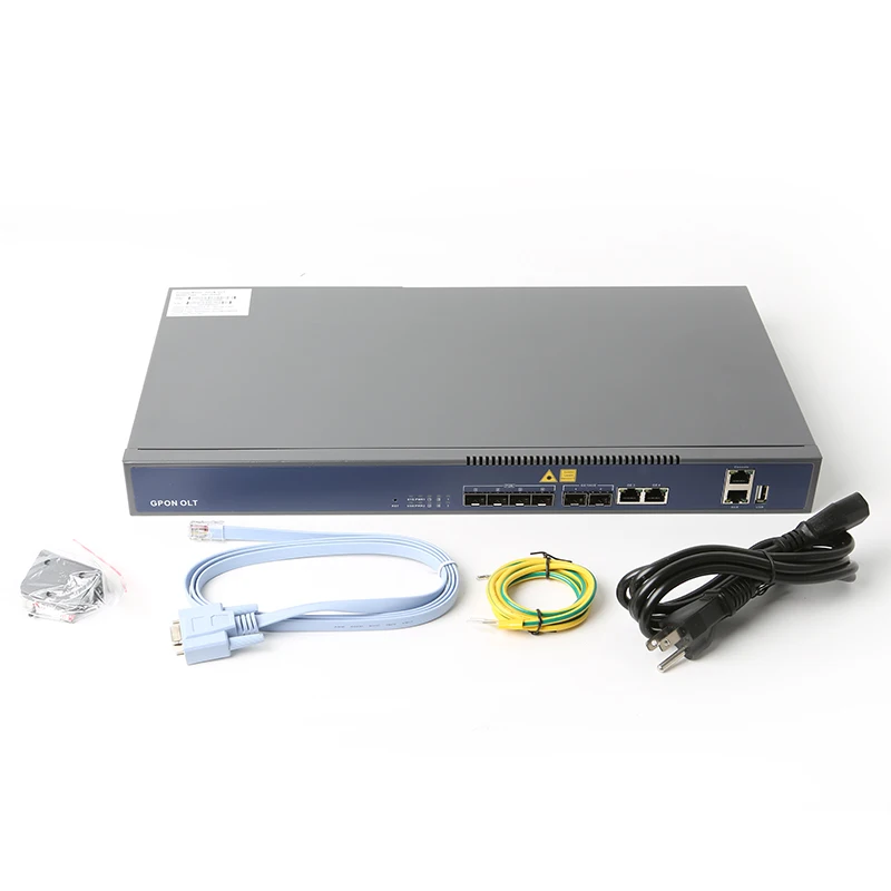GPON 4-Port ZC-P1004G 2GE (RJ-45) + 2GE (SFP)/10GE (SFP+) UPLINK PORT Network Use GPON EPON Optical Line Terminal-boxintelecom