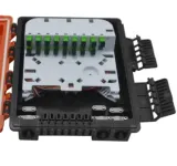 Orange ABS PC Fiber Optic Distribution Box, 16 SC Ports FTTH Indoor Flame-Retardant Enclos