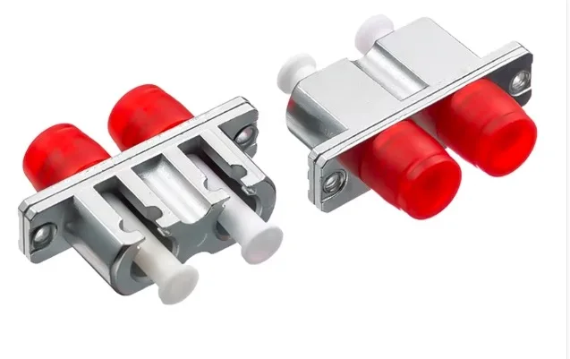 Dual Metal Fiber Optic LC-FC Adapter Coupler Connector Optical Single Mode with Flange Plate Telecom Parts-boxintelecom