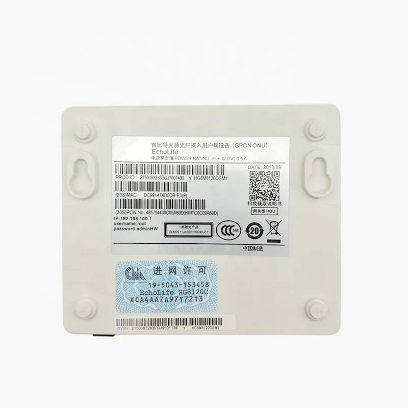 Hg8120c China Manufacturer Hg8120C Cheap Price English Version Xpon ONT HG8120C GPON 1GE+1FE+1VOIP GPON/EPON ONU