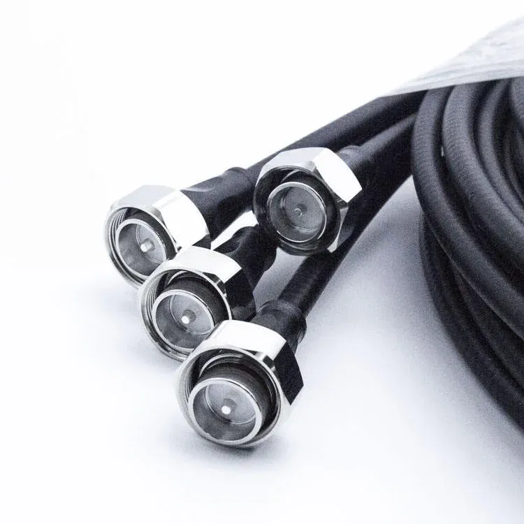 1m Low PIM RF Jumper Cable MQ4 Female to 4.3-10 Female 1/4" Superflex 50Ω