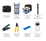SKL-6C Tool Kit Power Meter Fiber Optic Cleaver Red Pen 10mw Wire Stripper Fiber Optic  Sp