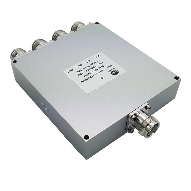 RF 694-3800MHz 4 Way Power Splitter 50W Wilkinson Power Splitter RF Power Divider Low PIM 