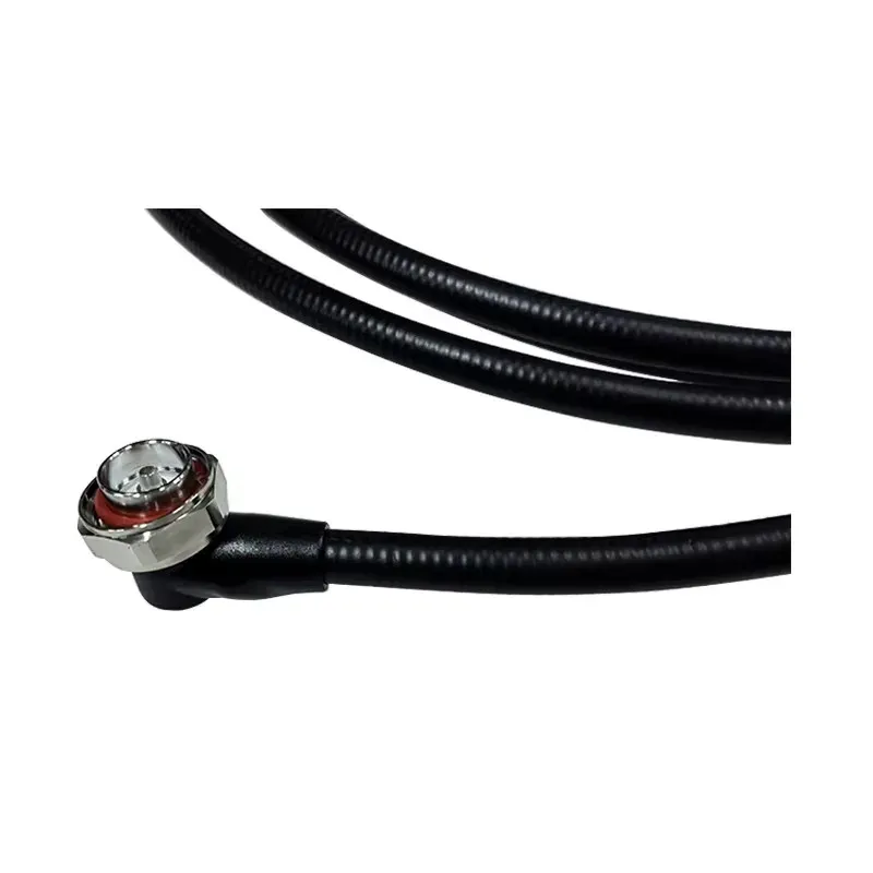 5 Meters RF 1/2 Superflexiable Jumper Cable Feeder  with 4.3-10 Male to DIN Male Right Angled 1/2 Inch-boxintelecom