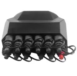 Black Waterproof 12-Port SC Fiber Optic Distribution Box, IP68 Outdoor Pre-Connected FTTH/