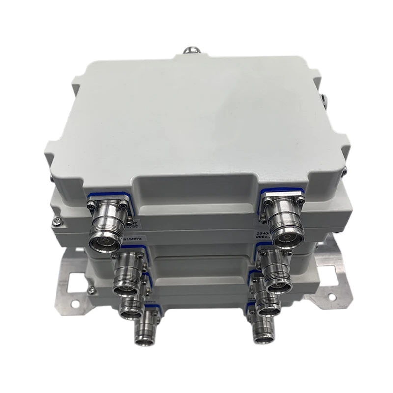 Hot Sale Quad Unit Low PIM 2575-2615/2540-2560&2660-2680MHz RF Dual Band Diplexer Combiner 4310F