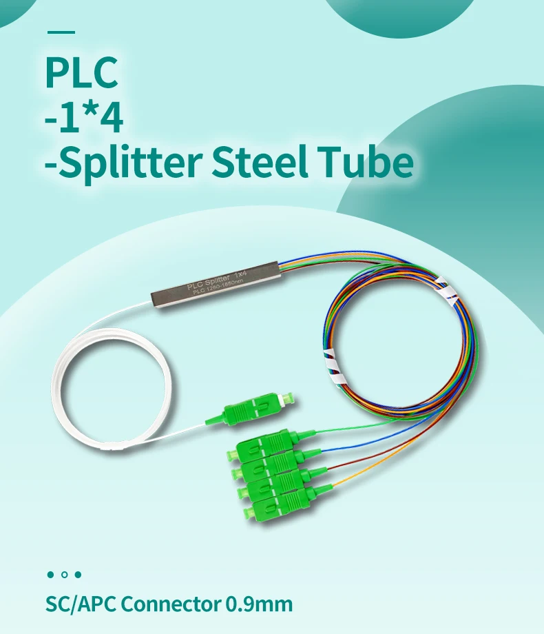 FTTH 1x4 SCAPC Single Mode PLC Splitter with POE/GSM Support Mini Type Fiber Optic