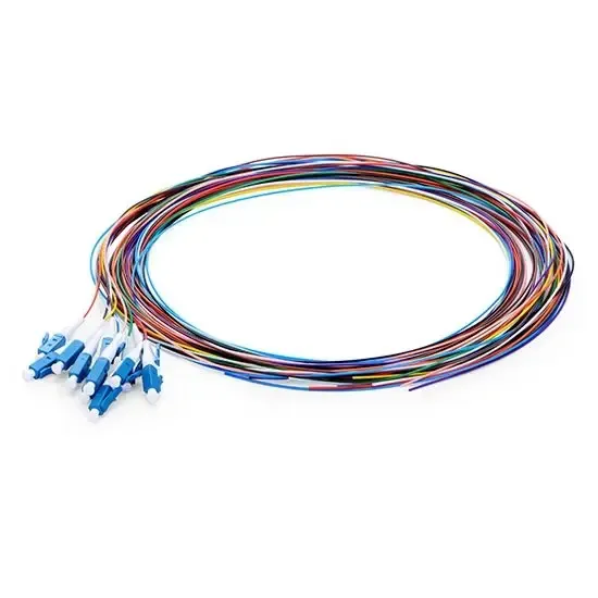 12 Cores Pigtail Fibers Single-Mode Bunch Fiber Optic Pigtail LC/UPC PVC/LSZH Outer Jacket