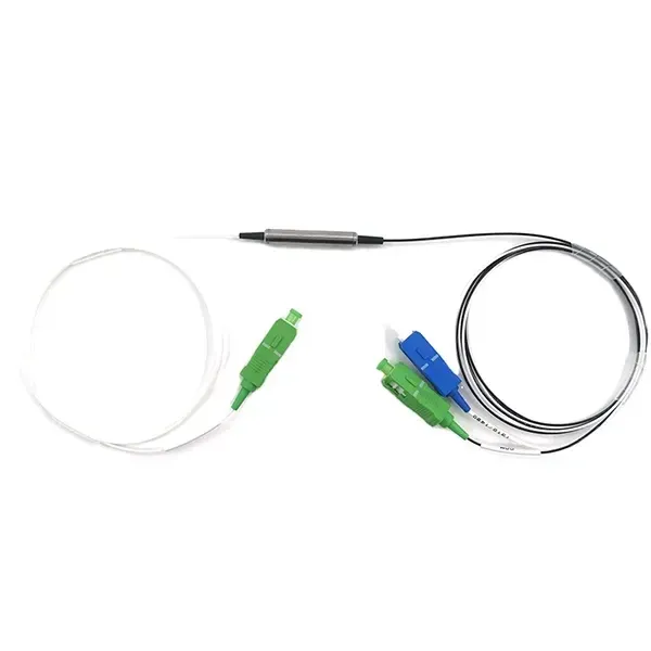 FTTH FWDW 1310nm 1490nm 1550nm PON WDM Filter with Optical Fibers 1x2 Port Configuration  ISO9001 Certified-boxintelecom
