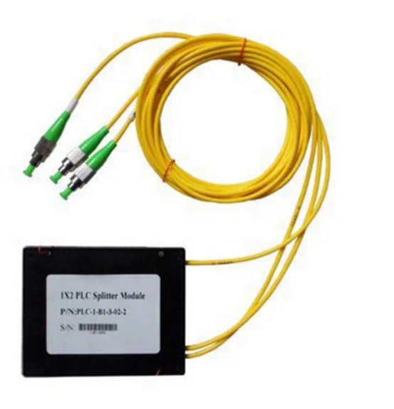 Fiber Optical PLC Splitters 1*2 Way ABS Box SC/UPC Fiber Optic Splitter FTTH GPON EPON