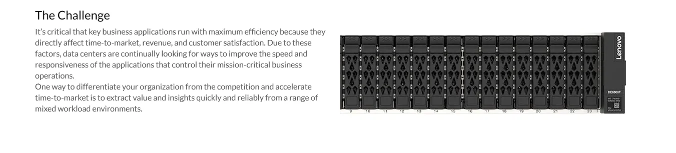 Lenovo ThinkSystem All-NVMe Array With 4x 25 GbE SFP28 Onboard Ports for DE6600F Storage 1