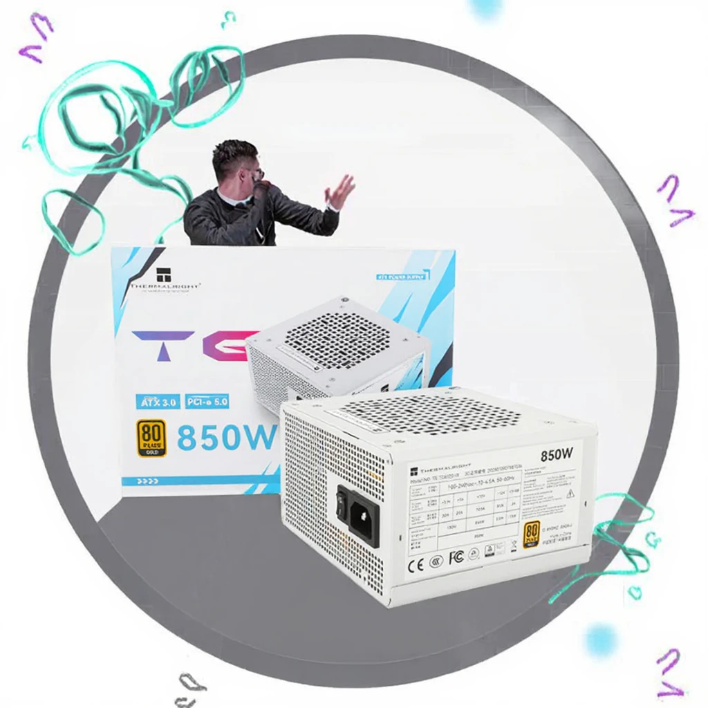 Thermalright TR-TG850S 850W Gold 80Plus Switching AC Power Supply White ATX 20+4Pin Desktop Computers in Stock Limited-boxintelecom