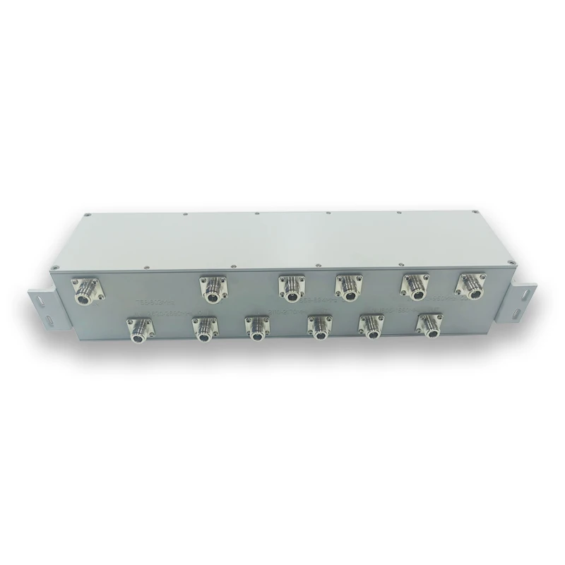 Hot Sale RF Filter Newly High Rejection RF 758-2690MHz 6 in 6 Out Bandpass Cavity Filter f