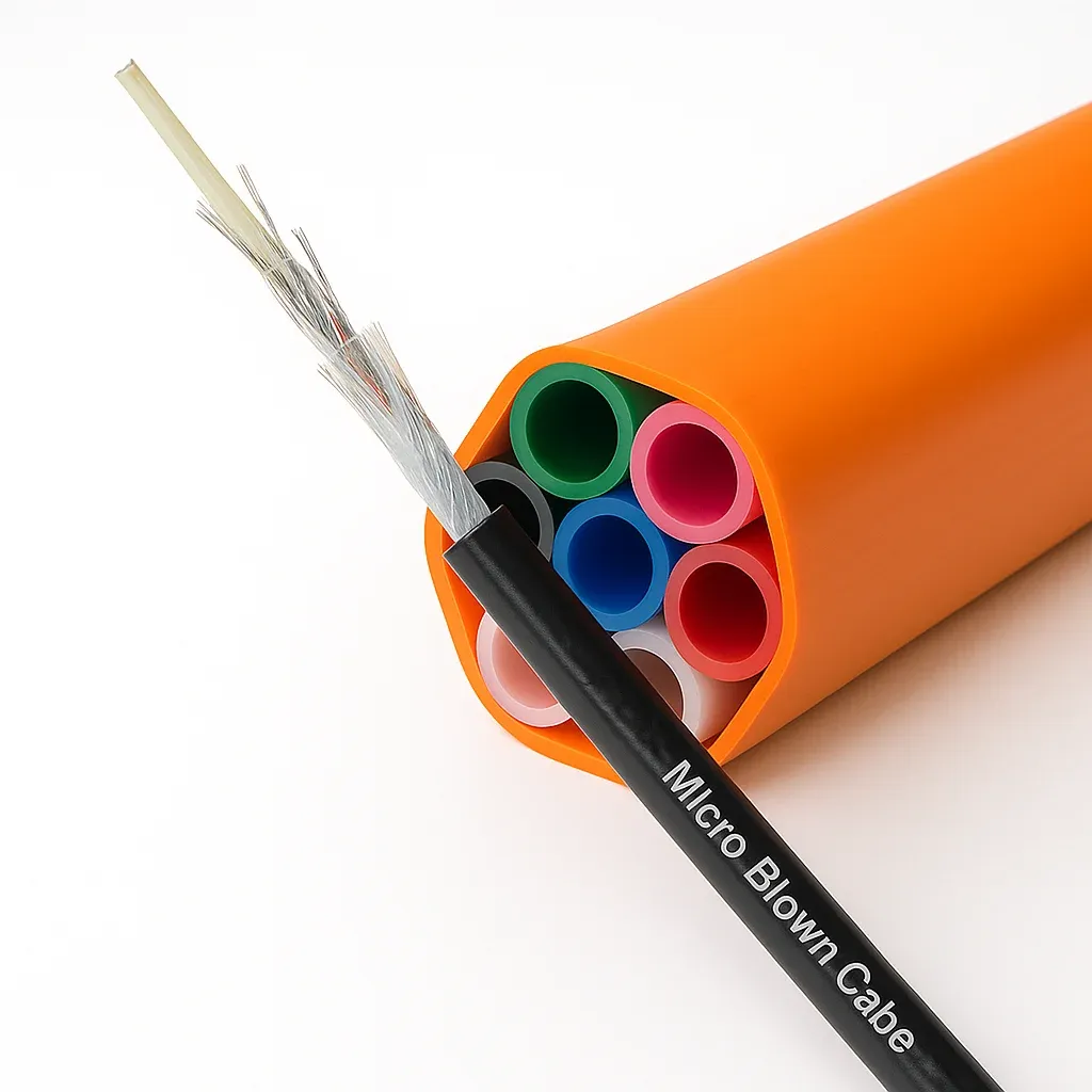 Surfiber GCYFY 12-144 Core SM G657A1 200um Fiber Optic Air Blown Micro Duct Microfiber Cab