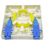 Optical Fiber Box Indoor Wall Mounted Mini 2 Core FTTH Fiber Optic Termination Box 86 Pane