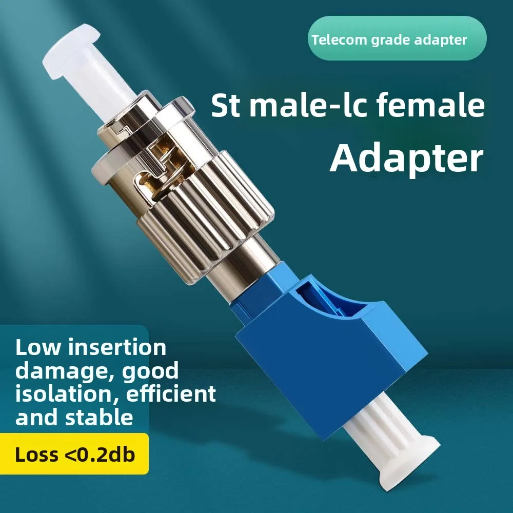 Converter Coupling Adapter Flange Connector ST-LC Fiber Optic Adapter for FTTH Male-ST to 