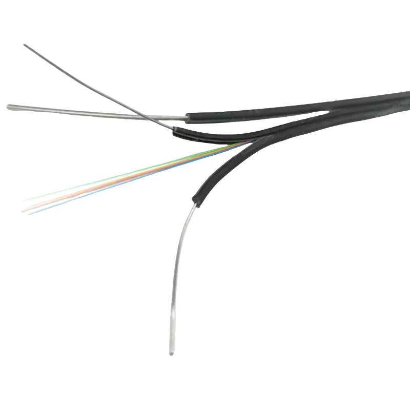 GJYXCH GJYXFCH 1 24 Core Indoor & Outdoor Optical Fiber Cable G657A1 A2 Self-Support Fig 82.0x5.2mm FTTH Drop Cable Feeder Cable-boxintelecom