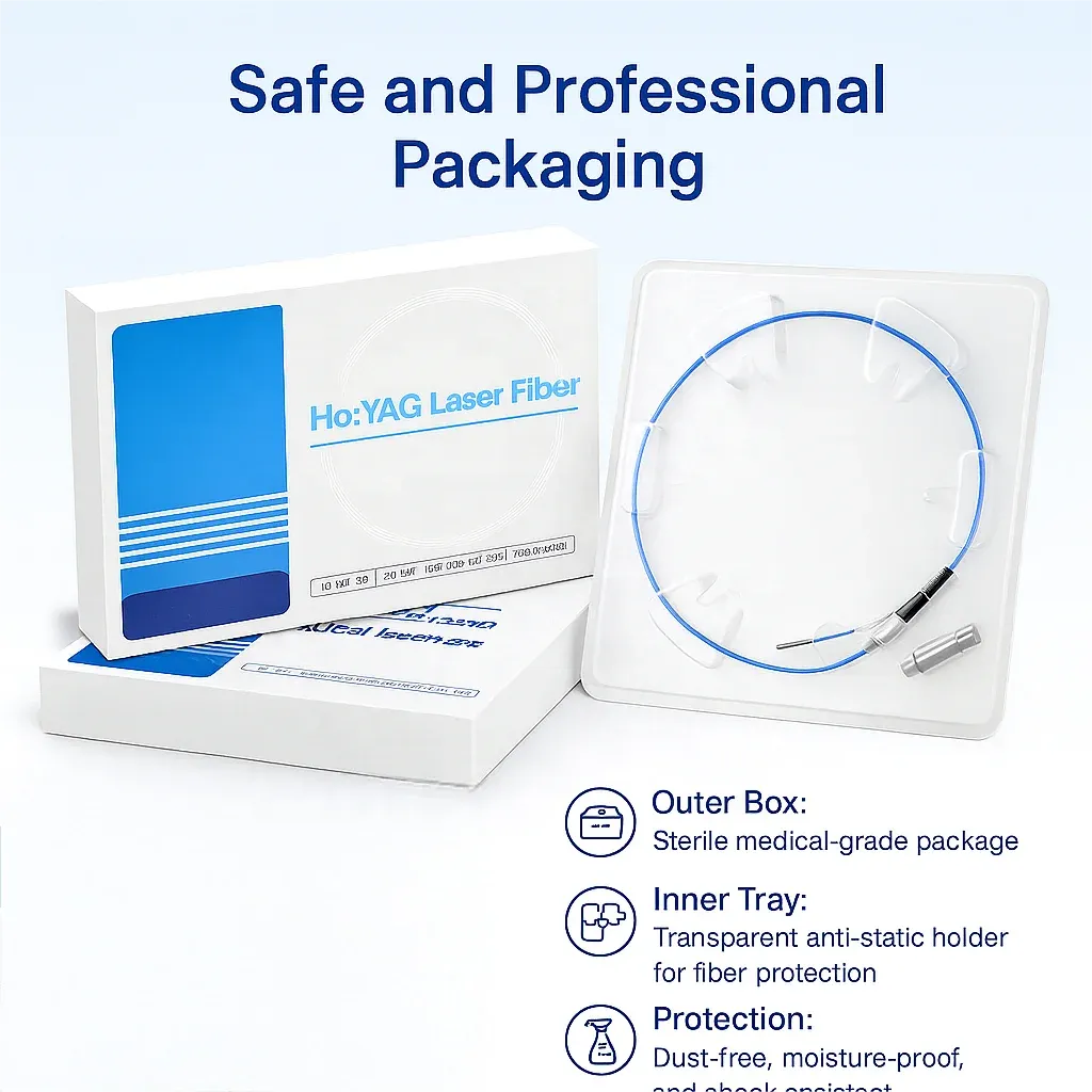 Medical HoYAG Holmium Laser Fiber Stone Removal 200 276 365 550 800 1000um Core SMA905 Con