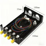 4-Port ST Fiber Optic Terminal Box - 4-Core Fully Loaded Wall-Mount Fiber Splicing Box wit