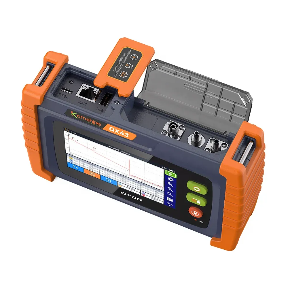 Komshine QX43 Mini Multi-functions OTDR 1310/1550/1625nm 26 24dB VFL OLS OPM RJ45 Event Map Optical Time Domain Reflectometer-boxintelecom