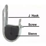 Ftth  Round ADSS Cable Suspension Clamp J-hook Suspension Clamp Pole Clamp Use for ADSS Ca