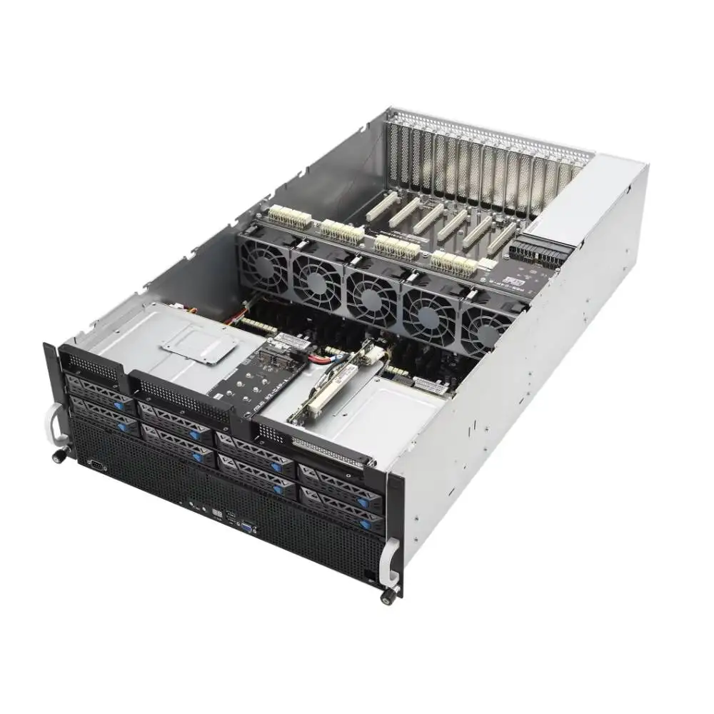 Stock Used ESC8000A-E11 with AMD EPYC Processor 4U Dual-socket GPU Server Featuring Eight Dual-slot GPUs 7