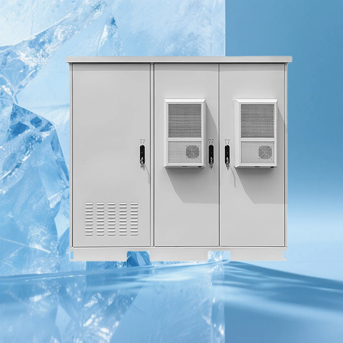 Customized IP55 Outdoor Steel Enclosure 5G Electronic Instrument Shell Three Rooms Battery Cabinet for Electronics Instruments-boxintelecom