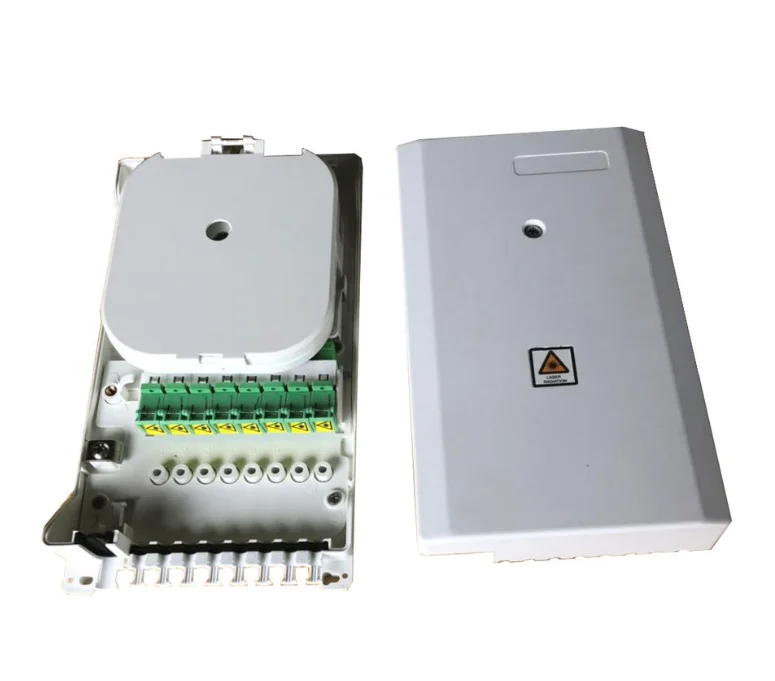 Hot sell loaded with 8 SC adapters 1*8 splitter indoor wall-mounting optic fiber box 1 - 4