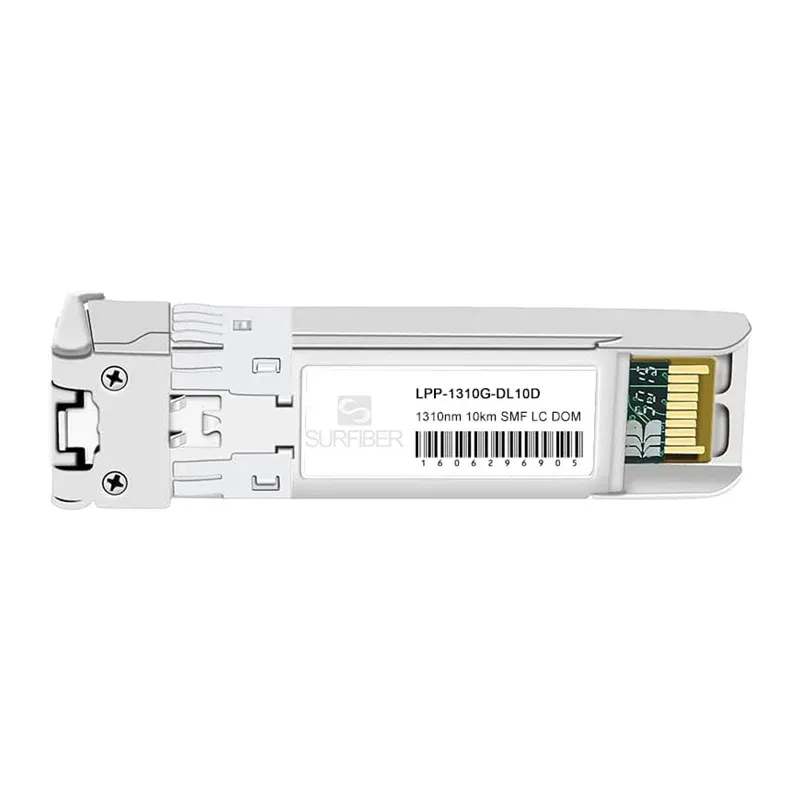 10G SFP+ LR Transceiver 1310nm SMF up to 10km LC Interface DDM Compatible with Switch/Medi