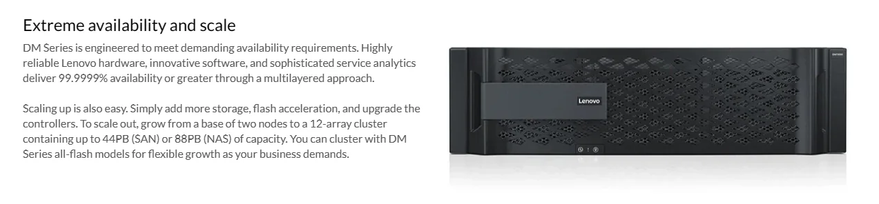 for 4U Lenovo ThinkSystem DM7100H Unified Hybrid Storage Array 1