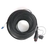 Black 2 Core SM 4.8mm Diameter 9/125um G657A2 LSZH Fiber Optical Armed Outdoor Cable with 