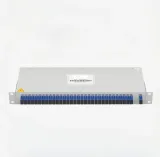 Rack-Mounted Fiber Optic PLC Splitter 1x8/1x16/1x32, Enhanced Thickened Steel Frame SC/UPC