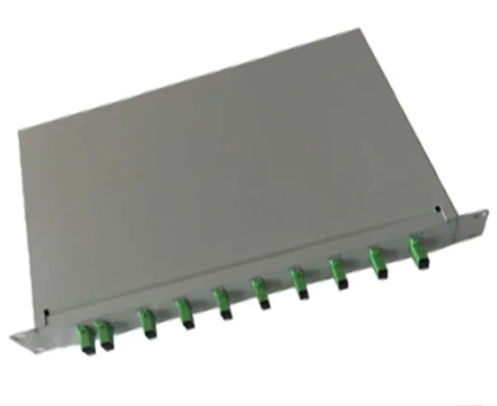 1U Rack Mount PLC Fiber Optic Splitter - 1x8 Telecom-Grade Distribution Box with Ultra-Low