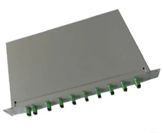 1U Rack Mount PLC Fiber Optic Splitter - 1x8 Telecom-Grade Distribution Box with Ultra-Low