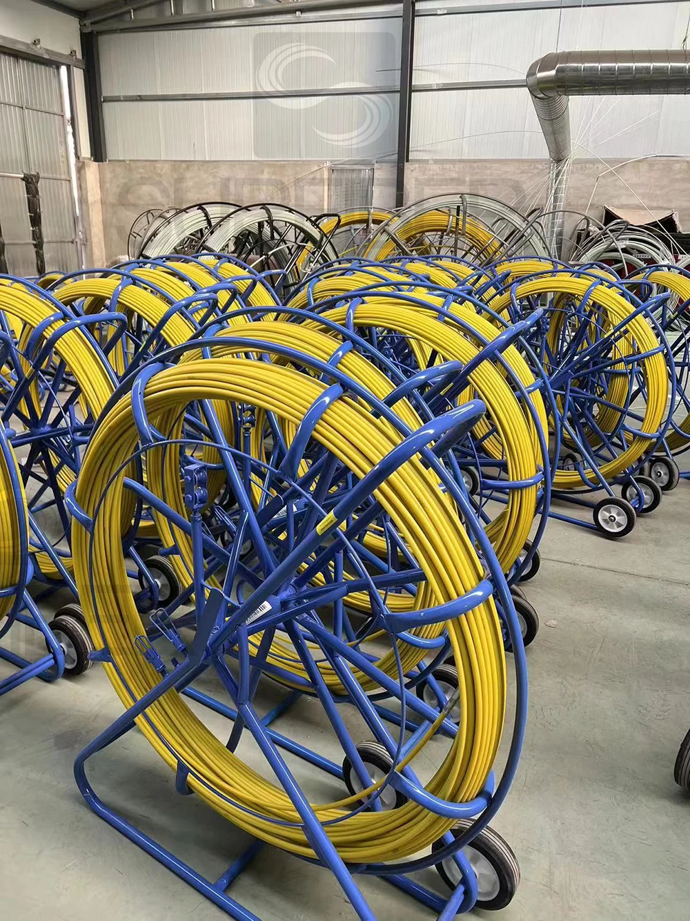 Ultimate Sales Package Fiberglass Cable Push-Pull Duct Rodder Kit with Frame Wheel for 4G 