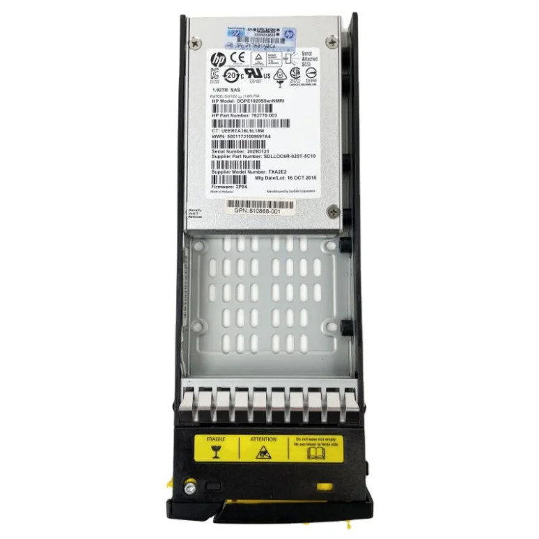 810771-001 K2P89B K2P89A H*P 3PAR 8000 1.92T SSD Hard Drive 762770-003 12G Server Hard Disk Hard Drives