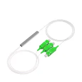 PLC 1x2 Mini Steel Tube Fiber Optic Splitter SC/APC 0.9mm Singlemode - Telecom Grade Optic