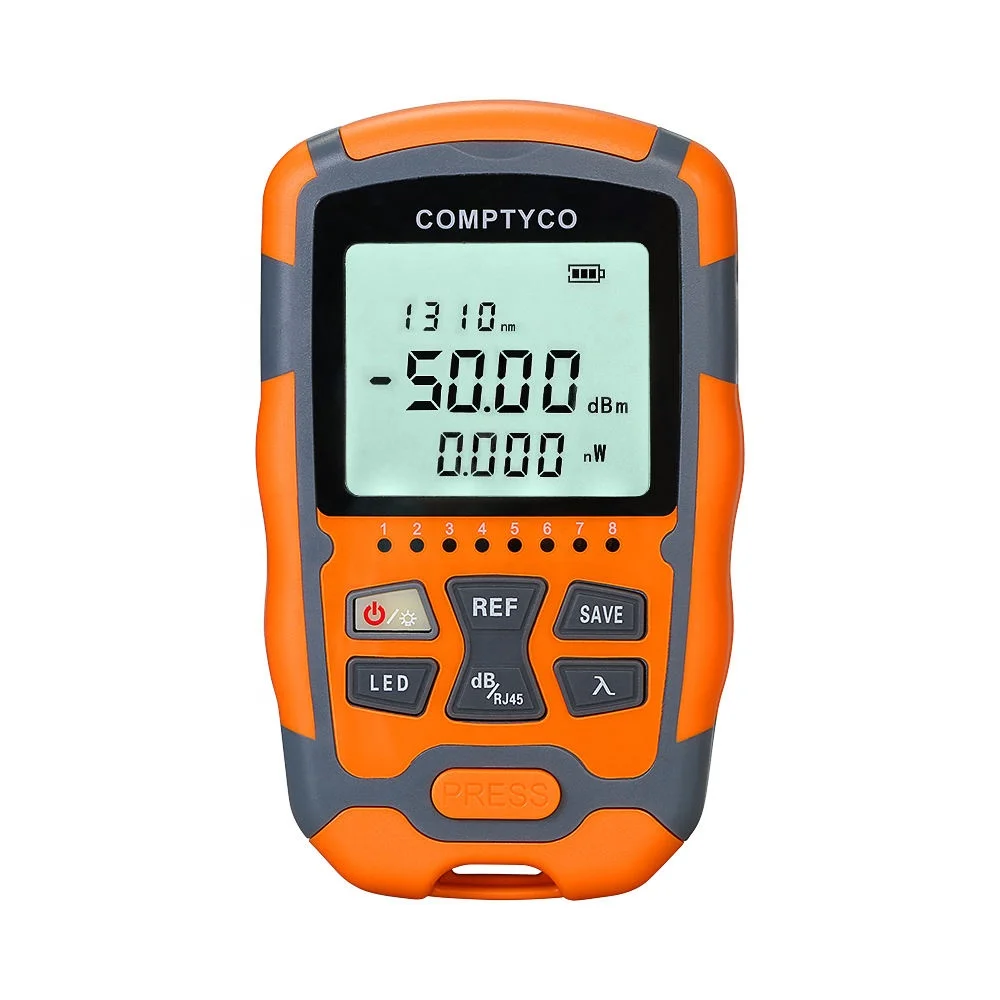 Optical Power Meter AUA-M50 Fiber Optic Tester (-50~+26dBm) Built-in VFL+OPM 4-in-1 Optica