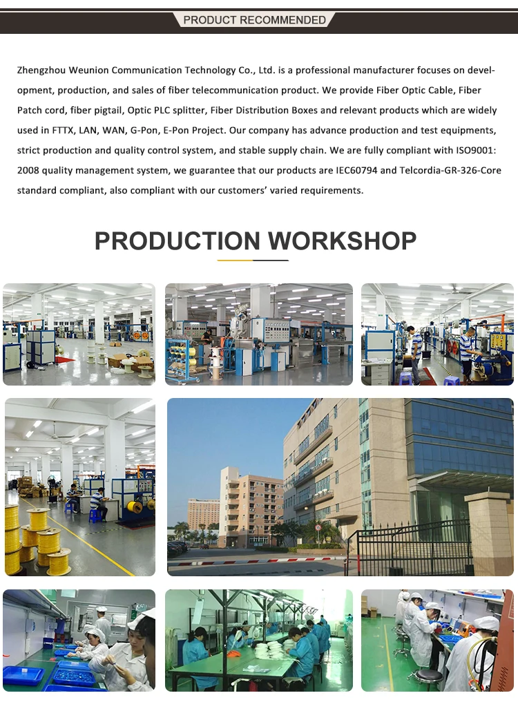 Unionfiber OEM Multi-core MPO Connected Cord Lc to sc Optitap-sc Fiber Optic Patch Cables 10