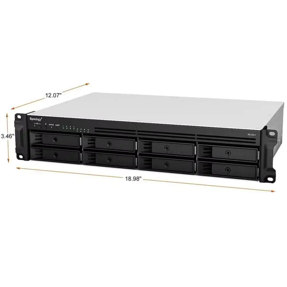 High Performance Stock Synology 8 Bay RackStation RS1221+ Diskless NAS Server Storage 6