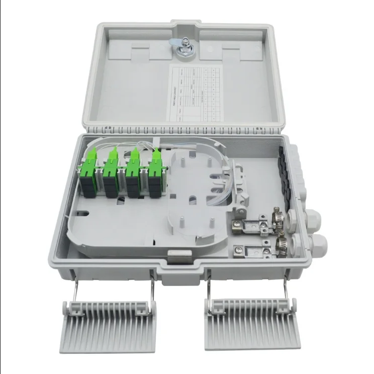 16 Cores Outdoor Fiber Distribution Box with SC Connector, ABS+PC IP65 FTTx Terminal Box
