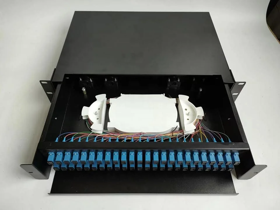 Good quality 19 Inch 12 24 48 cores ODF Optical Termination Box FTTH ODF 24 Ports 48 72 96