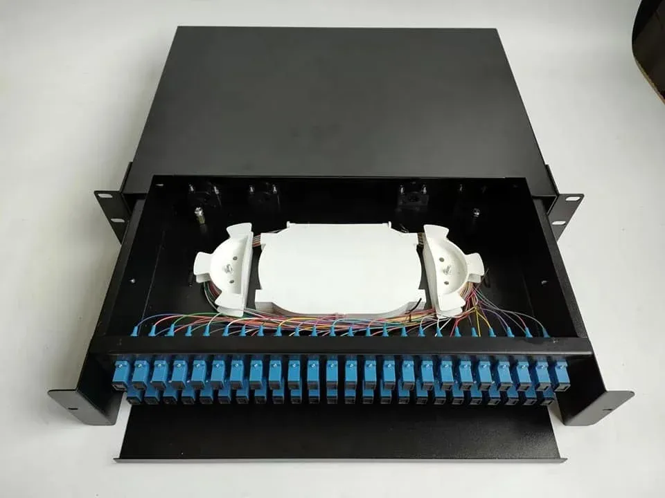 Good quality 19 Inch 12 24 48 cores ODF Optical Termination Box FTTH ODF 24 Ports 48 72 96