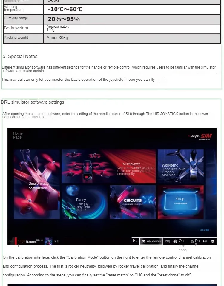 SL8 Drone Emulator Practice FPV Remote Control, Crossing Machine DRL DJI DCL and Other Liftoff